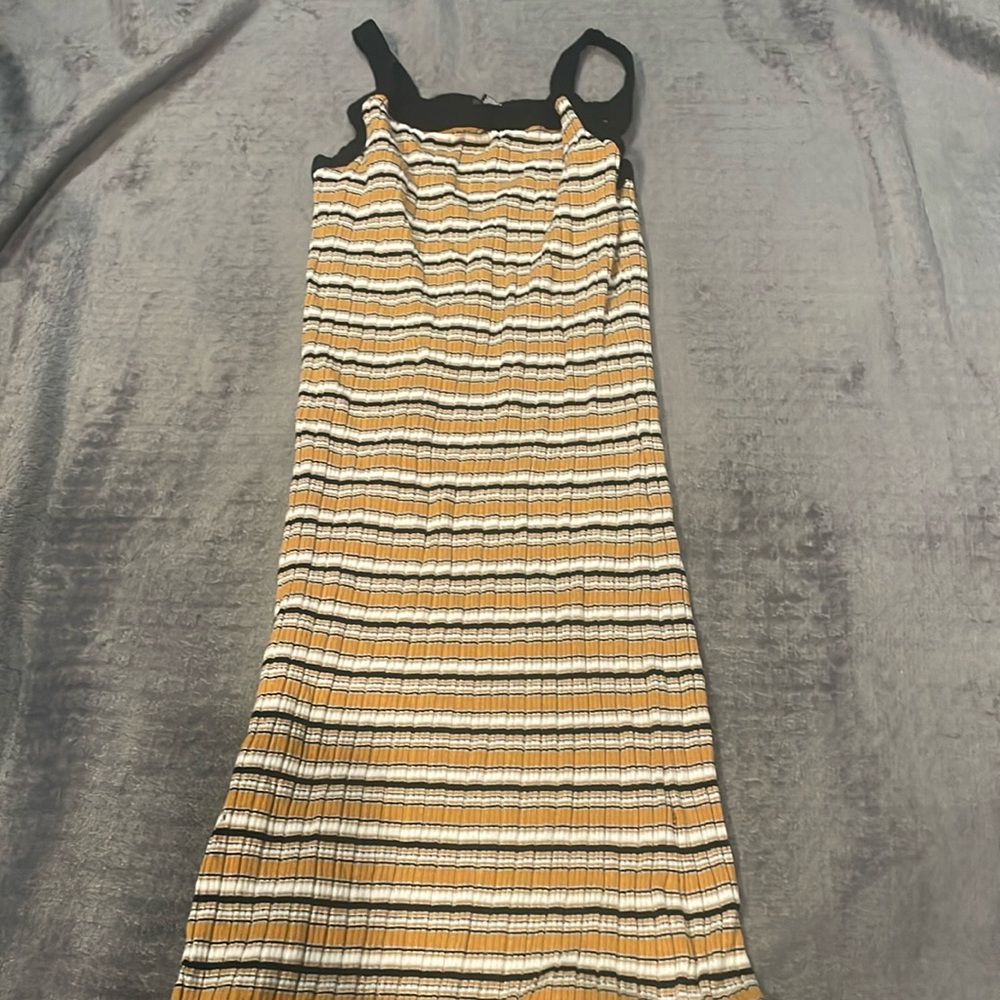 Black yellow and white dress